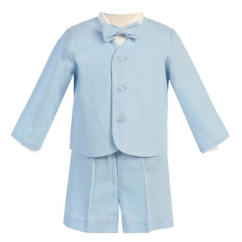 Ring bearer suit Linen boys suit Boys short suit Boys suit set Boys Christening suit Boys clothes Boys 4 pieces suit Boys vest suit